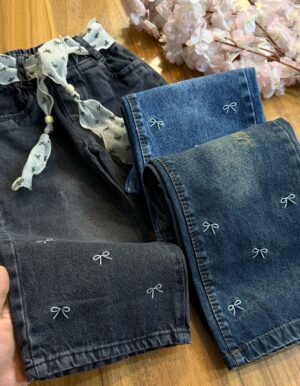 شلوار جین پاپیون سفید